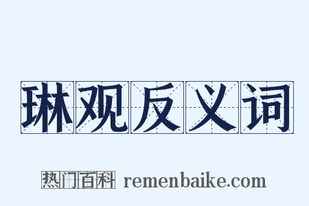 琳观反义词是什么意思的图片